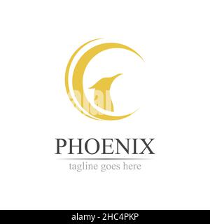 Phoenix Logo Design Vektor Illustration Stock Vektor