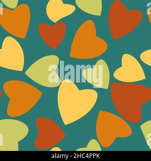 Herz für die Feier Dekoration Design. Nahtlose Vektorstruktur. Vektor des Herzsymbols. Stock Vektor