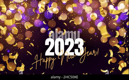 Happy New Year Luxus Hintergrund mit goldenen Glitzer funkelt Stock Vektor