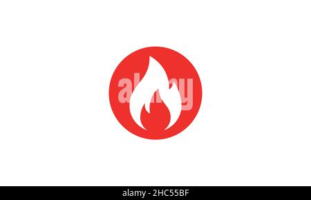 Brandzeichen. Feuerflammensymbol auf weißem Hintergrund isoliert. Vektorgrafik Stock Vektor