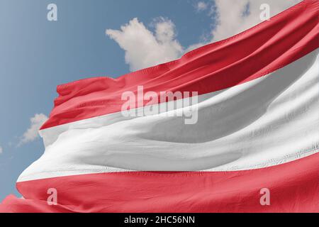 Flagge Österreichs, republik österreich Stockfoto