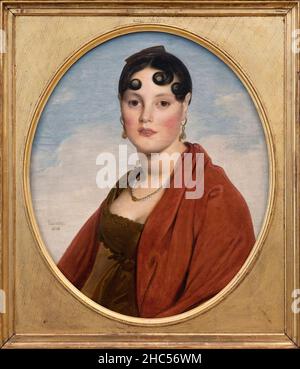 Portrait de Madame Aymon dite la Belle Zelie. Peinture de Jean Auguste Dominique Ingres (1780-1867 ) realizee en 1806. Rouen, Musée des Beaux Art de R Stockfoto