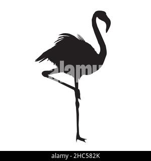Flamingo Silhouette , Vektordatei des Vogels, Illustration Stock Vektor