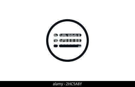 Symbol „Hamburger Menu“ – Vektorgrafik Stock Vektor