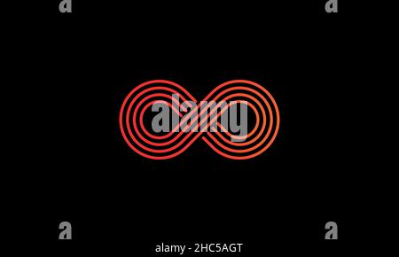Unendlichkeits-Symbol oder -Zeichen, Unendlichkeits-Symbol-Vektordarstellung Stock Vektor