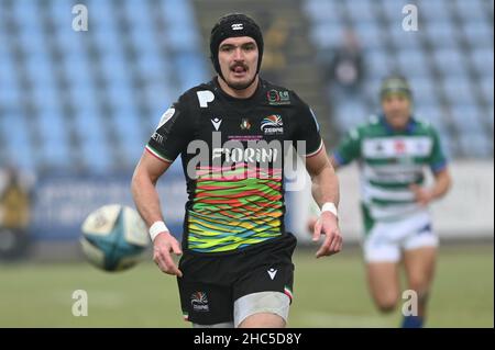 Parma, Italien. 24th Dez, 2021. carlo canna (zebre) während Zebre Rugby Club vs Benetton Rugby, United Rugby Championship Spiel in Parma, Italien, Dezember 24 2021 Kredit: Unabhängige Fotoagentur/Alamy Live Nachrichten Stockfoto