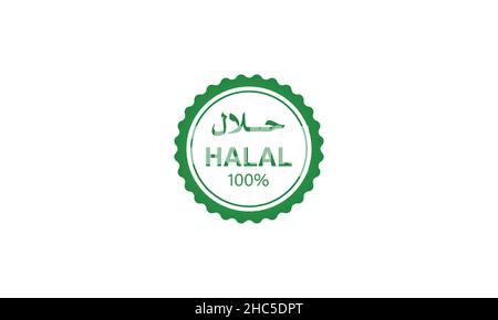 Halal Zeichen Logo Symbol, Halal Lebensmittel Zeichen Vektor Stock Vektor