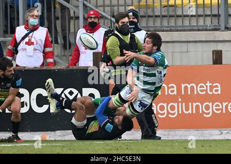 Sergio Lanfranchi Stadium, Parma, Italien, 24. Dezember 2021, giovanni pettinelli (benetton) während des Spiels Zebre Rugby Club gegen Benetton Rugby - United Rugby Championship Stockfoto