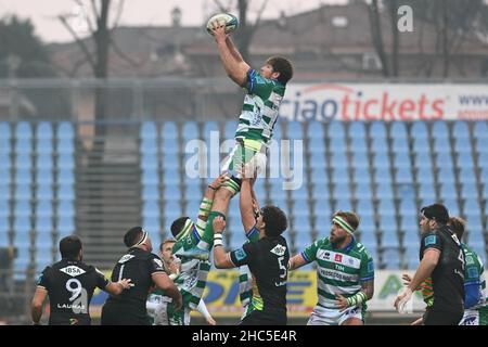 Sergio Lanfranchi Stadium, Parma, Italien, 24. Dezember 2021, giovanni pettinelli (benetton) während des Spiels Zebre Rugby Club gegen Benetton Rugby - United Rugby Championship Stockfoto