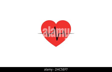 Vektorsymbol „Herzschlag“, Symbol „Herz-Kreislauf“ Stock Vektor