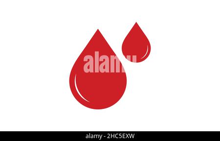 Symbol für Blutspenden, Symbolvektor für Blutstropfen Stock Vektor