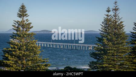 Der Esperance Tanker Jetty vom Cannery Arts Center Lookout Western Australia Stockfoto