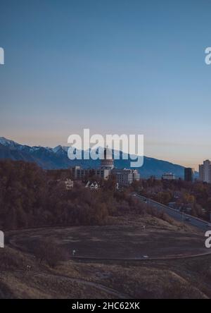 Luftaufnahme des Utah State Capitol Building in Salt Lake City Stockfoto