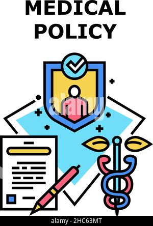 Symboldarstellung für medizinische Richtlinien Stock Vektor
