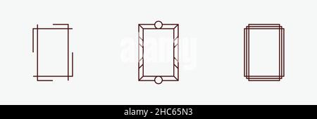 Vorlage für das Logo des Luxusrahmens. Rahmendesign Stock Vektor