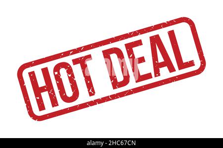 Hot Deal Gummistempel. Rot Hot Deal Gummi Grunge Stempel Siegel Vektor Illustration - Vektor Stock Vektor