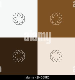 Minimales Strichvorlagen-Symbol und Symbol für Logo-Vorlage Stock Vektor