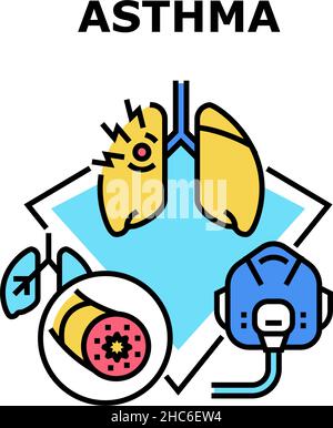 Vektordarstellung des Astma-Symbols Stock Vektor