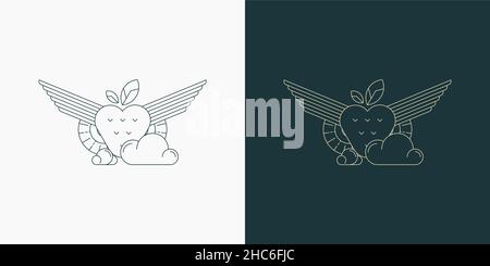 Linie sind kreative Illustration und Symbol für Logo Stock Vektor