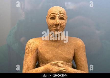 Sumerische Statue des Lugal-Dalu (König von Adab) im Istanbuler Archäologiemuseum. Stockfoto