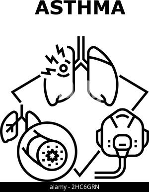 Vektordarstellung des Astma-Symbols Stock Vektor