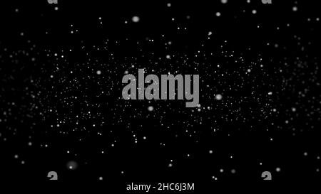 Lizenzfreie Archivaufnahmen und Grafiken mit langsamen, weißen Bokeh-Hintergründen in Form von Partikelrauch oder Wolkenbewegungen.wackelige, abstrakte Bewegung b Stockfoto