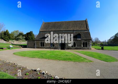 Sommer-Ansicht von Oakham Castle, Marktgemeinde Oakham, Rutland County, England, UK Stockfoto