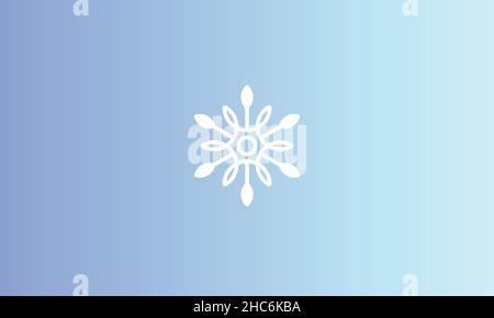 Schnee Winter Logo Vektor-Design Stock Vektor