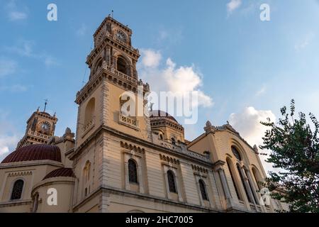 Blick auf die Kathedrale saint Minas in Heraklion, Griechenland Stockfoto