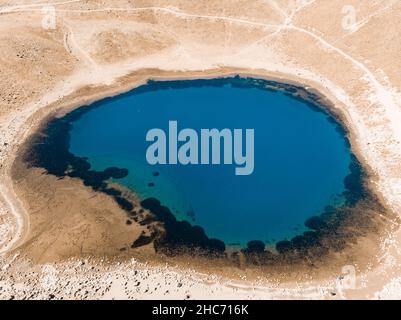 Luftaufnahme des Lago de La Luna, Nevado de Toluca, Mexiko Stockfoto