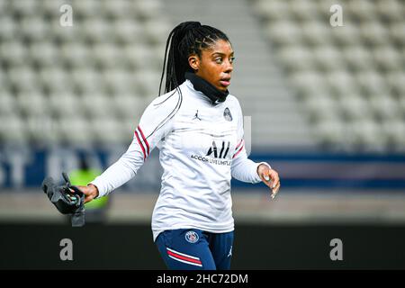 Ashley Elizabeth Lawrence von PSG erwärmt sich vor dem UEFA Women's Champions League, dem Fußballspiel der Gruppe B zwischen Paris Saint-Germain und Breidabli Stockfoto