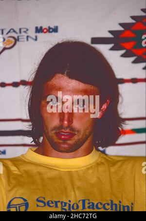 Kroatischer Tennisspieler Goran Ivanisevic, 1990er Jahre Stockfoto