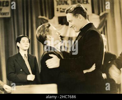 Die amerikanischen Schauspieler Spencer Tracy und Mickey Rooney im Film Boys Town, USA 1938 Stockfoto