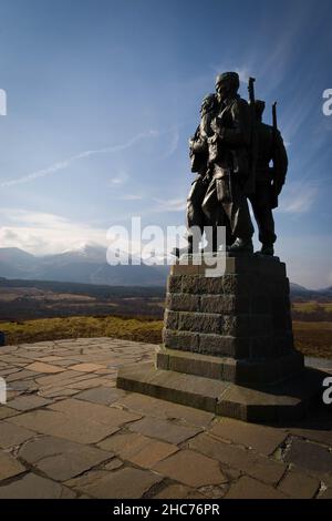 Commando Memorial Statue auf der Spean Bridge in der Nähe von Fort William Western Highlands of Scotland Stockfoto