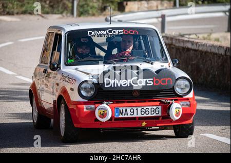 Barcelona, ​​Spain; 23. Oktober 2021: Autobianchi A112 Abarth Rallye Platja D'Aro Historic Catalunya Stockfoto