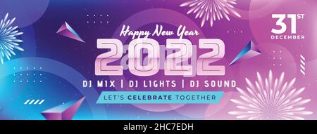 Gradient New year Social Media Cover Vorlage abstraktes Design Vektor Illustration Stock Vektor
