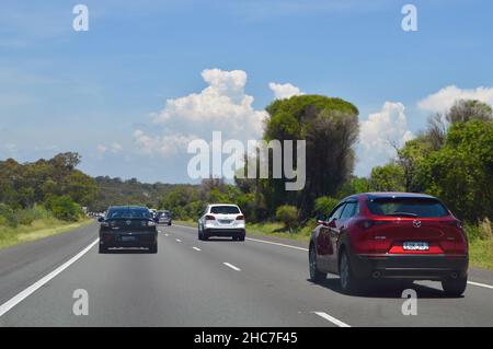 Ein Blick auf die Autobahn M7 in Sydney, Australien Stockfoto