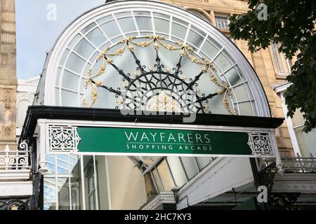 Eintritt zur Einkaufspassage Wayfarers Southport Stockfoto