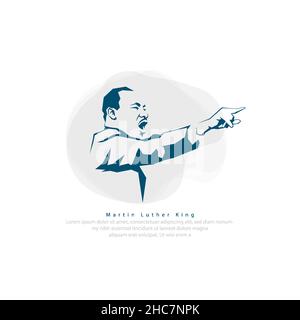 Vektor-Illustration Martin Luther King Day Grußkarte. Abstrakter Hintergrund Stock Vektor