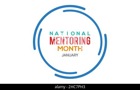 National Mentoring Month - Kreatives Vektor-Design für Banner, Poster, T-Shirt, Karte. Stock Vektor