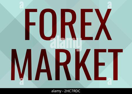 Text mit Inspiration Forex Market. Geschäftsansatz globale Geschäfts- und Finanzkonjunkturtrends Handel mit der Währung illustrierte Linie Stockfoto
