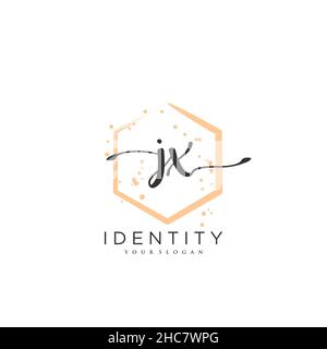 JX Handschrift Logo Vektor Kunst der ersten Unterschrift, Hochzeit, Mode, jewerly, Boutique, Blumen und botanische mit kreativer Vorlage für jedes Unternehmen Stock Vektor