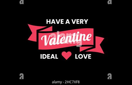 Happy Valentinstag ich liebe Sie für immer Runde Kreis Form Symbol abstrakt Monogramm Vektor-Logo-Vorlage Stock Vektor
