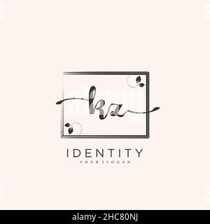 KZ Handschrift Logo Vektor Kunst der ersten Unterschrift, Hochzeit, Mode, jewerly, Boutique, Blumen und botanische mit kreativer Vorlage für jedes Unternehmen Stock Vektor