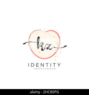 KZ Handschrift Logo Vektor Kunst der ersten Unterschrift, Hochzeit, Mode, jewerly, Boutique, Blumen und botanische mit kreativer Vorlage für jedes Unternehmen Stock Vektor