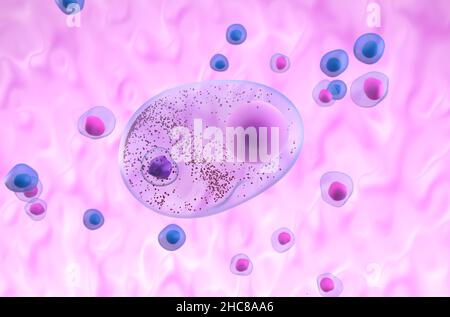 Lewy Body bei parkinson-Krankheit (PD) oder Demenz (LBD) - isomterische abbildung 3D Stockfoto