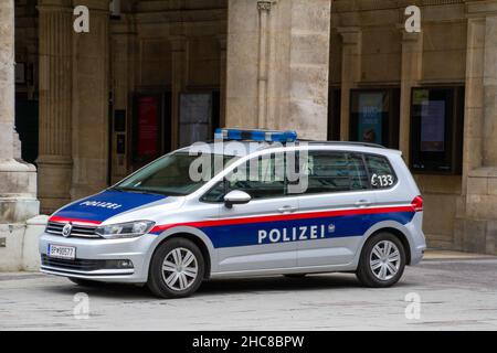 Wien, Österreich, 21. Juli 2021. Polizeiauto, Polizei Stockfoto