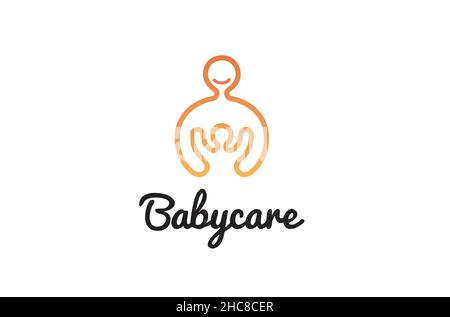 Kreative Vater Mutter Kind Kinder Silhouette Logo Vektorsymbol-Illustration Stock Vektor