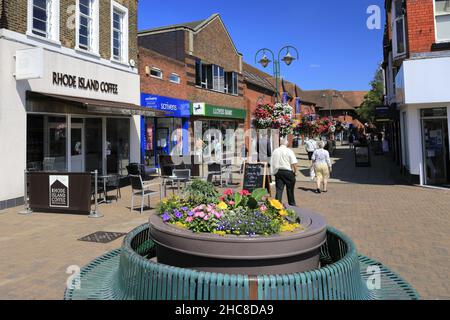 Die Hauptstraße in der Stadt Crewe, Censhire, England, Großbritannien Stockfoto