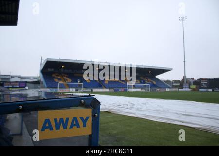 MANSFIELD, GROSSBRITANNIEN. DEZ 26th Gesamtansicht während des Sky Bet League 2-Spiels zwischen Mansfield Town und Hartlepool United im One Call Stadium, Mansfield am Sonntag, 26th. Dezember 2021. (Quelle: Will Matthews | MI News) Stockfoto